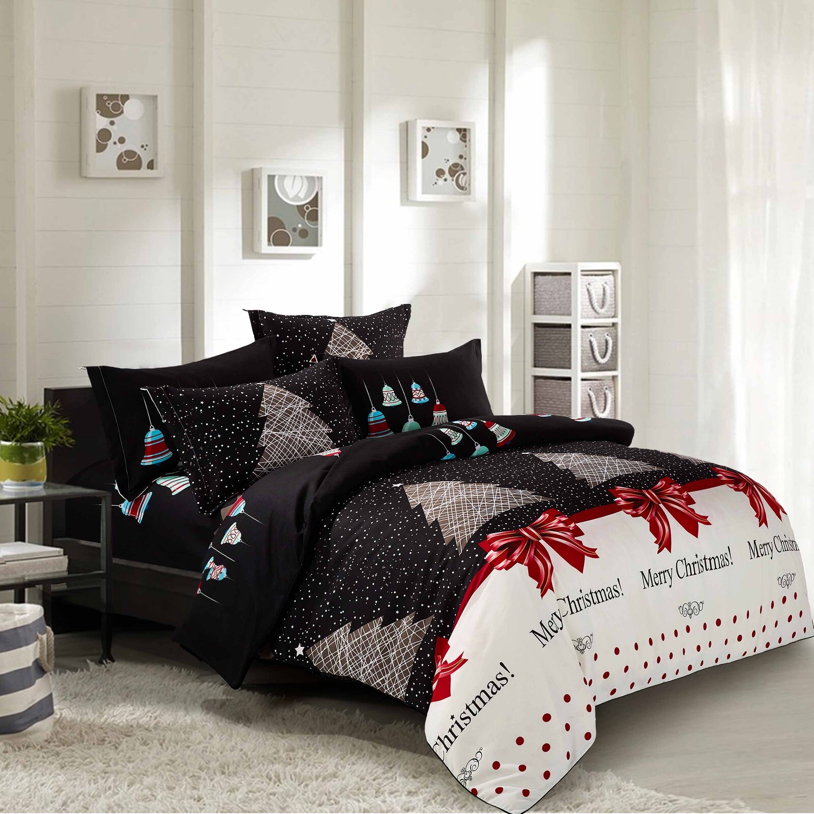 Christmas Design Comforter Set: 1 Comforter and 2 Pillow Shams gallery