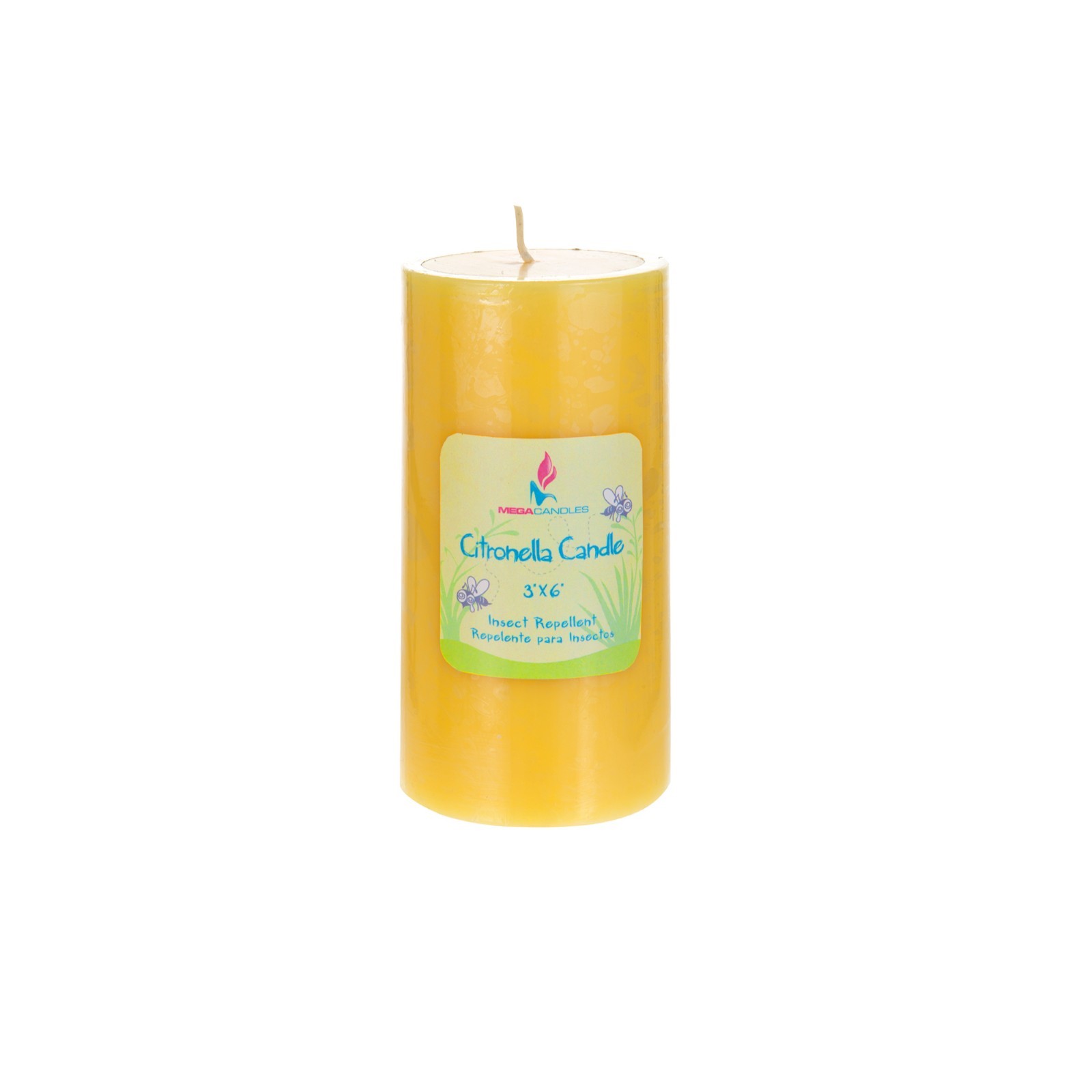 Mega Candles - 3" x 6" Hand Poured Citronella Scented Pillar Candle gallery
