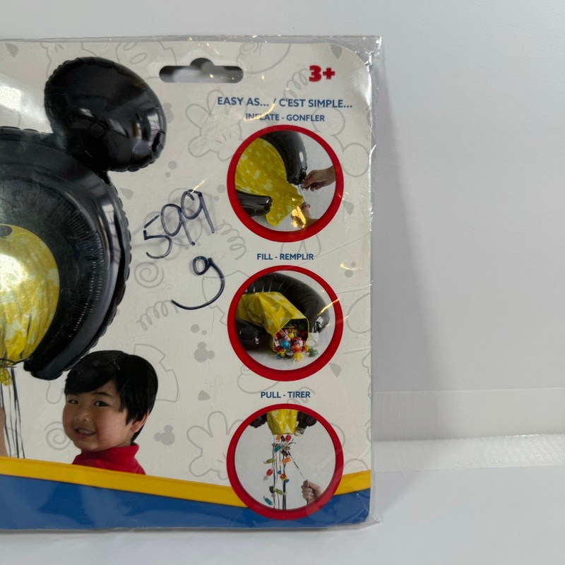 Mickey Mouse Inflatable Pinata Disney Junior 30x29" Holds 3 Lbs Candy NEW SEALED gallery
