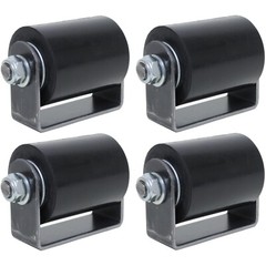 Slide Gate Roller 3″ Inch Top Guide Rubber Rolling Metal Door Wheel | Lot 4