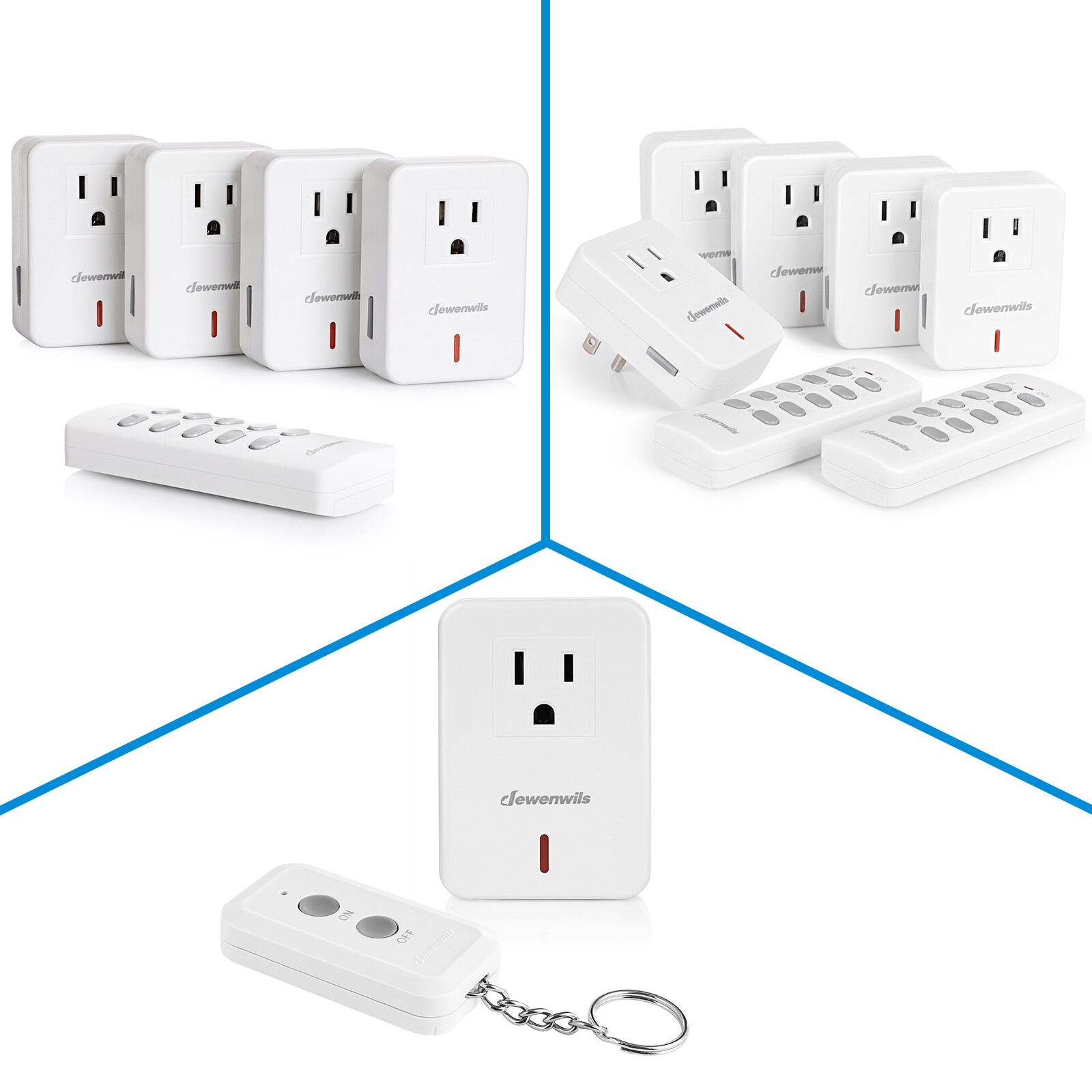 DEWENWILS Remote Control Outlet Plug Wireless On Off Power Switch White gallery