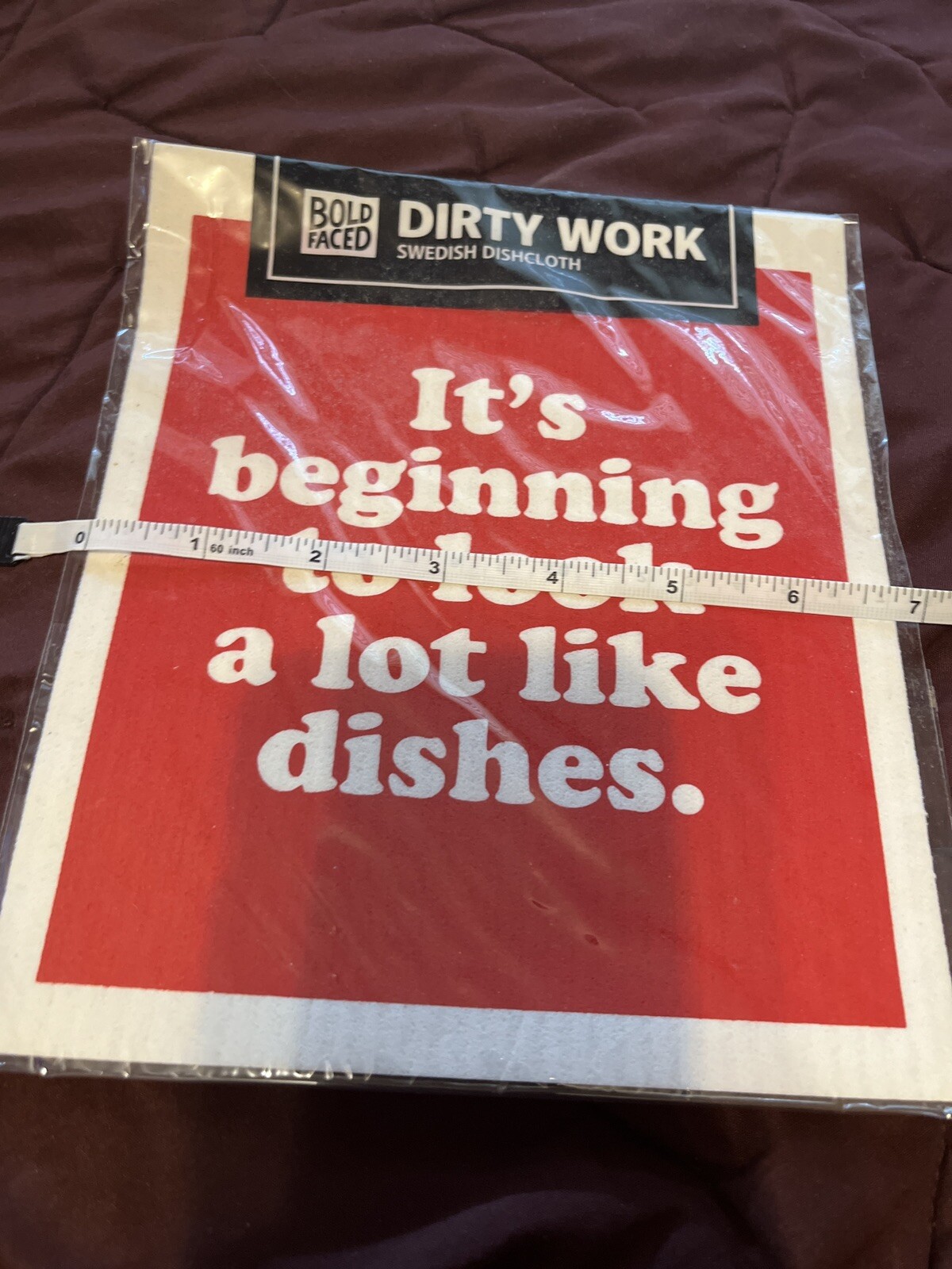 Bold Faced Dirty Work Compostable Washcloth. New 100% Compostable Modern English gallery