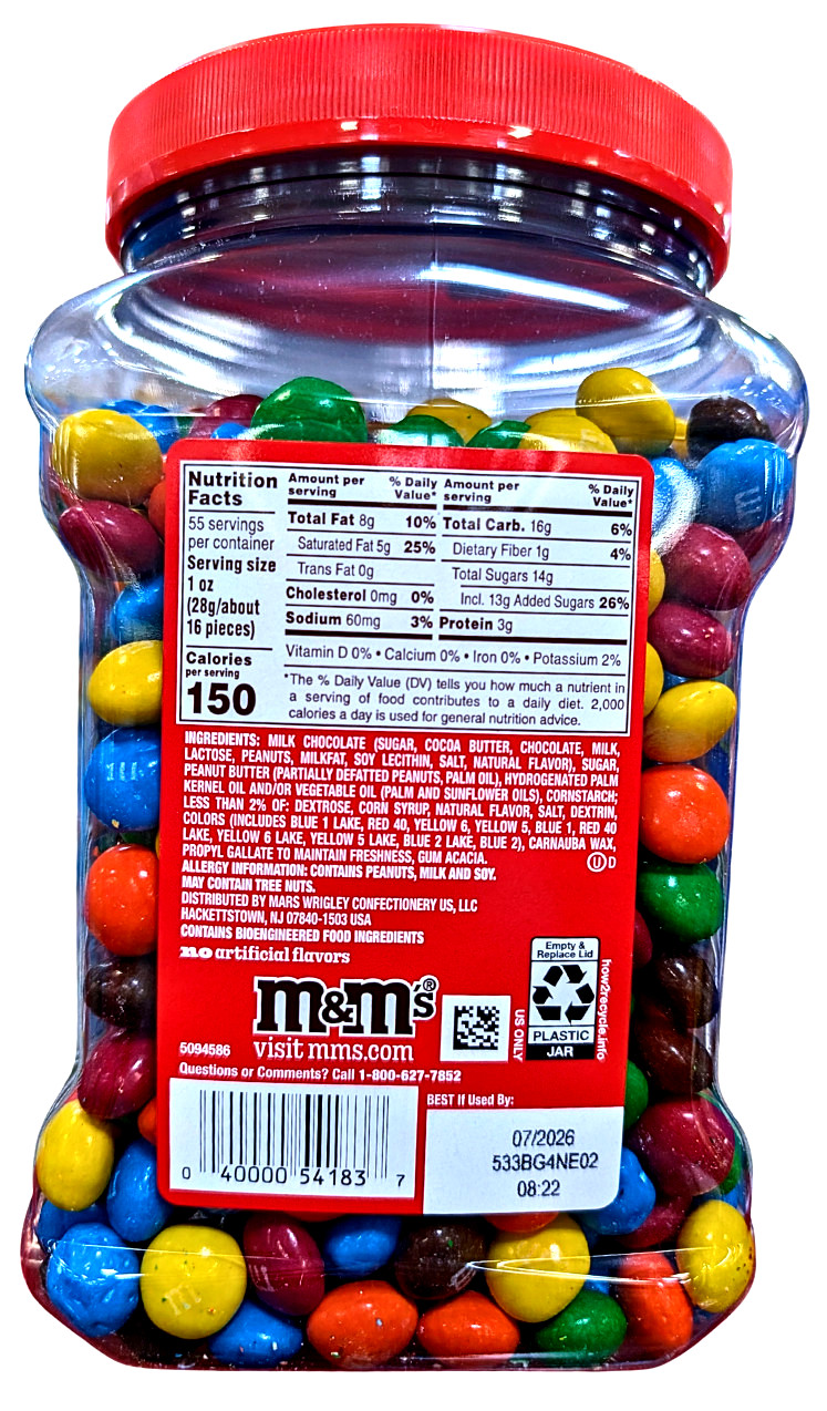 M&M'S Peanut Butter Milk Chocolate Candy 55 Oz EXP 07/2026 gallery