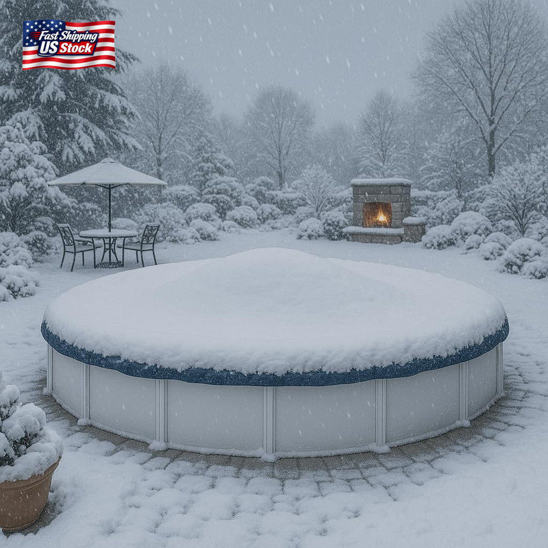 Winter Block 18’ Ft. round Pool Winter Cover for above Ground Pools - 8-Year War gallery