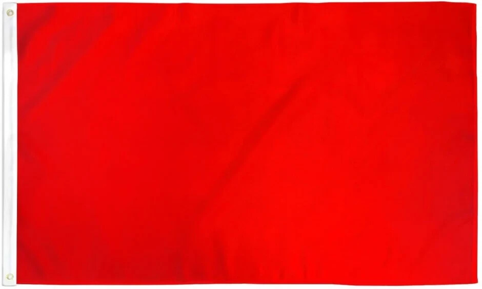 Red Solid Color Flag 3x5ft Polyester Blank Plain Red Flag