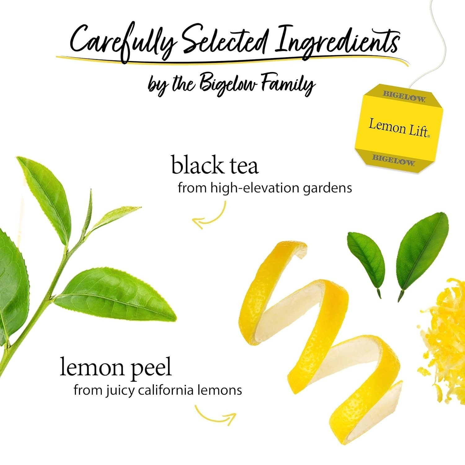 Bigelow Tea Lemon Lift Black Teabags Box, Caffeinated, 20 Ct, 6 Pack Gluten Free gallery