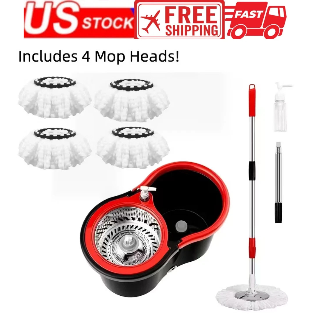 EasyWring Spin Mop and Bucket System 4 Mop Refill FREE SHIPPING NEW WITH BOX gallery