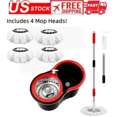 EasyWring Spin Mop and Bucket System 4 Mop Refill FREE SHIPPING NEW WITH BOX