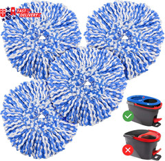 4 Pack Rinseclean Spin Mop Replacement Head Spin Mop Refills Compatible with O C