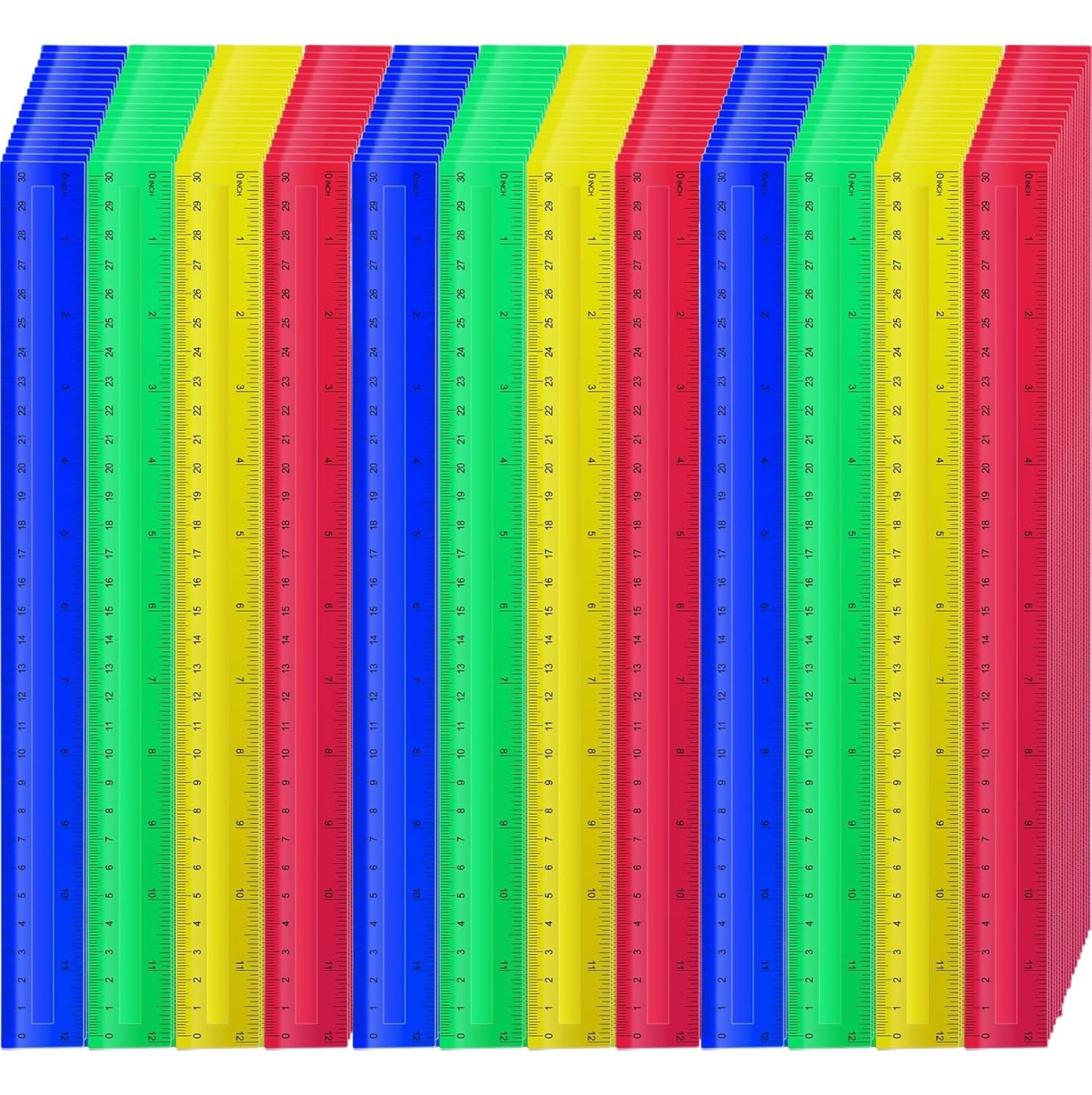 Dcocdeely 120 Pcs 12 Inch Plastic Rulers Bulk Kid Ruler For School Back To gallery