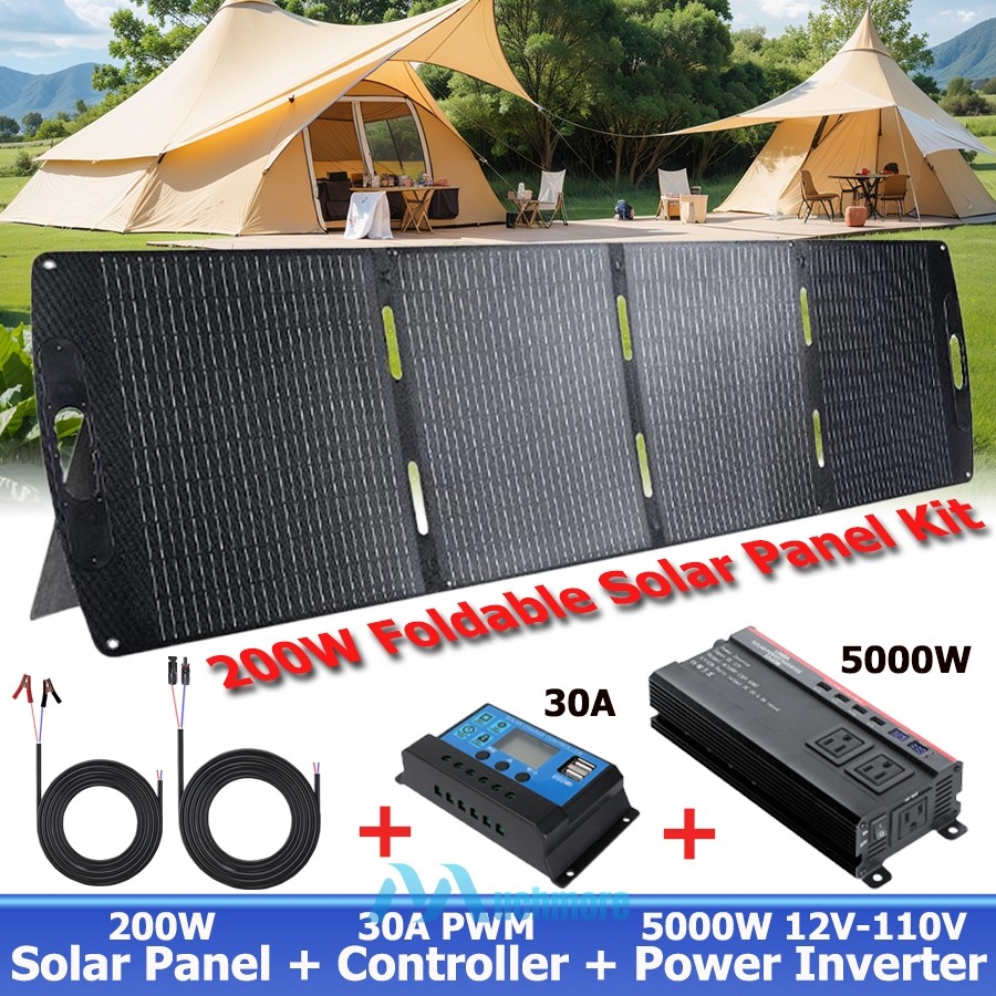 Foldable Solar Panel Kit 5000W Power Inverter 23% High Efficiency for Sunshed RV gallery