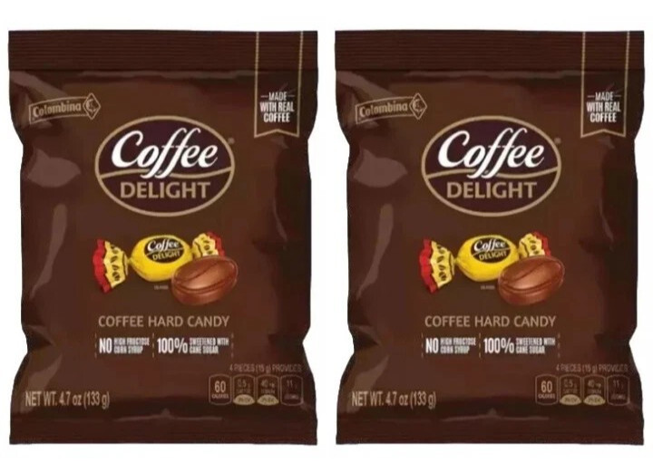COLUMBINA Coffee Delight Hard Candy- Made with Real Coffee- {LOT OF 2 BAGS} gallery