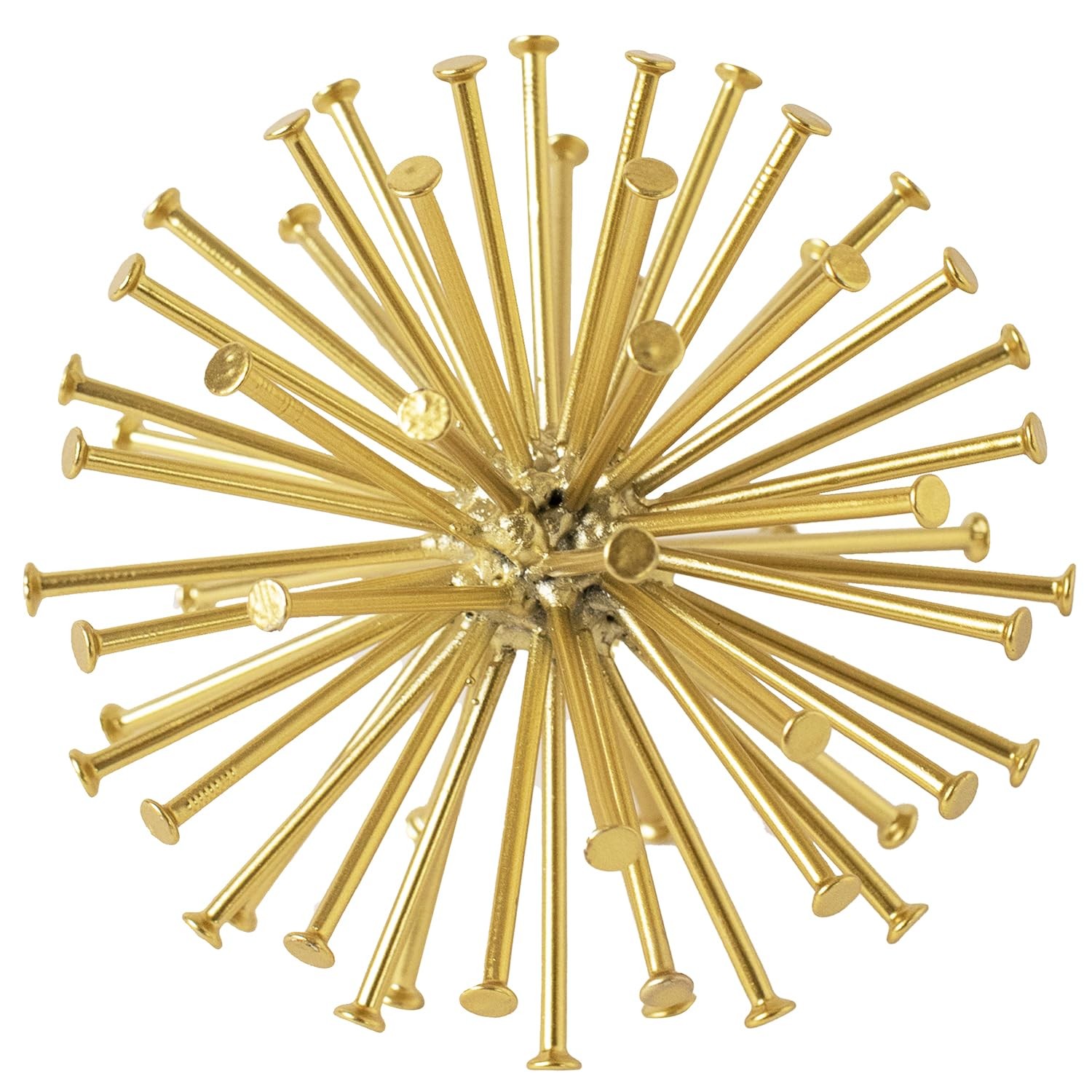 4.5” Metal Spike Sphere Tabletop Decor, Gold Geometric Decorative , Abstract ... gallery