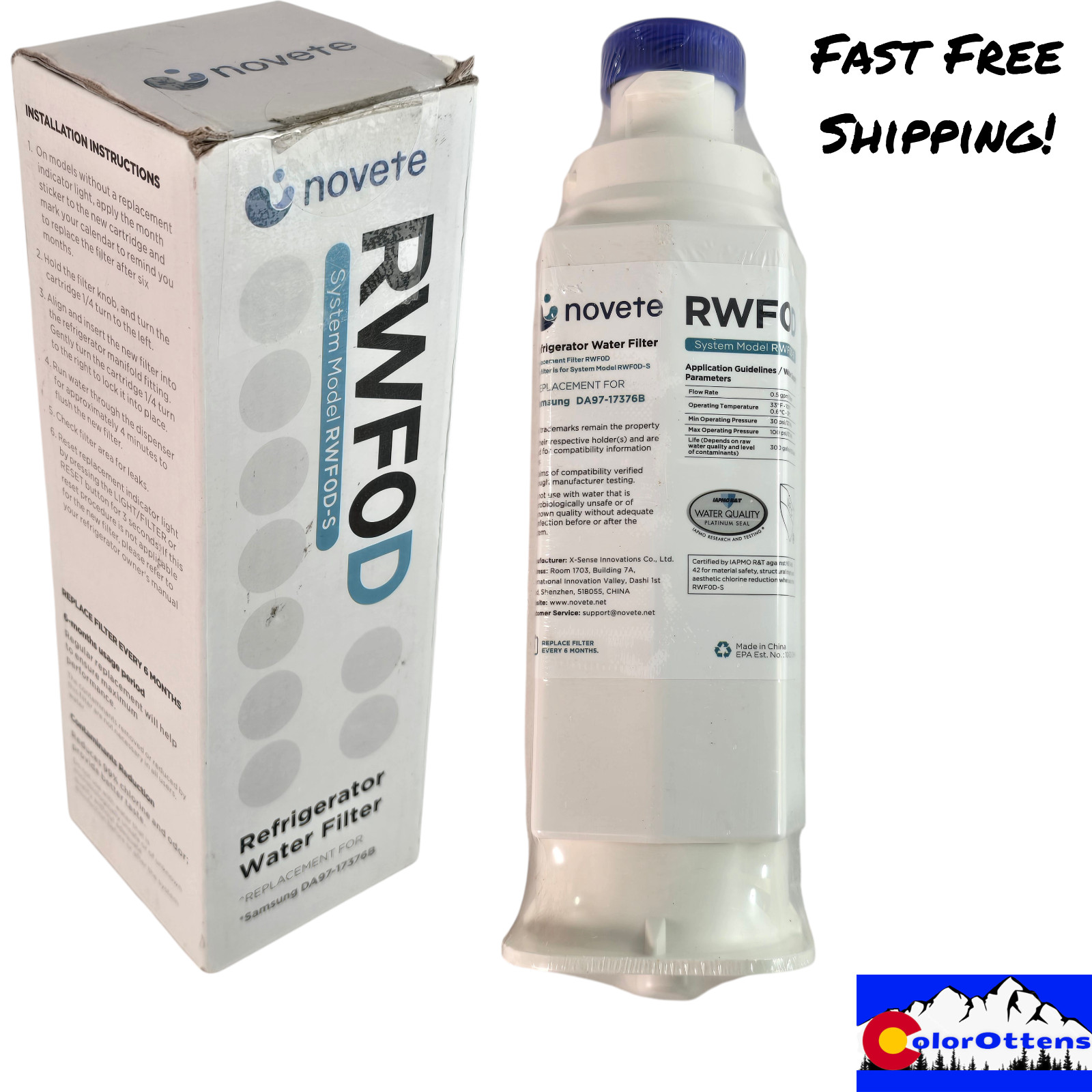 Water Filter For Samsung DA97-17376B HAF-QIN Compatible Replacement Novete RWF0D gallery