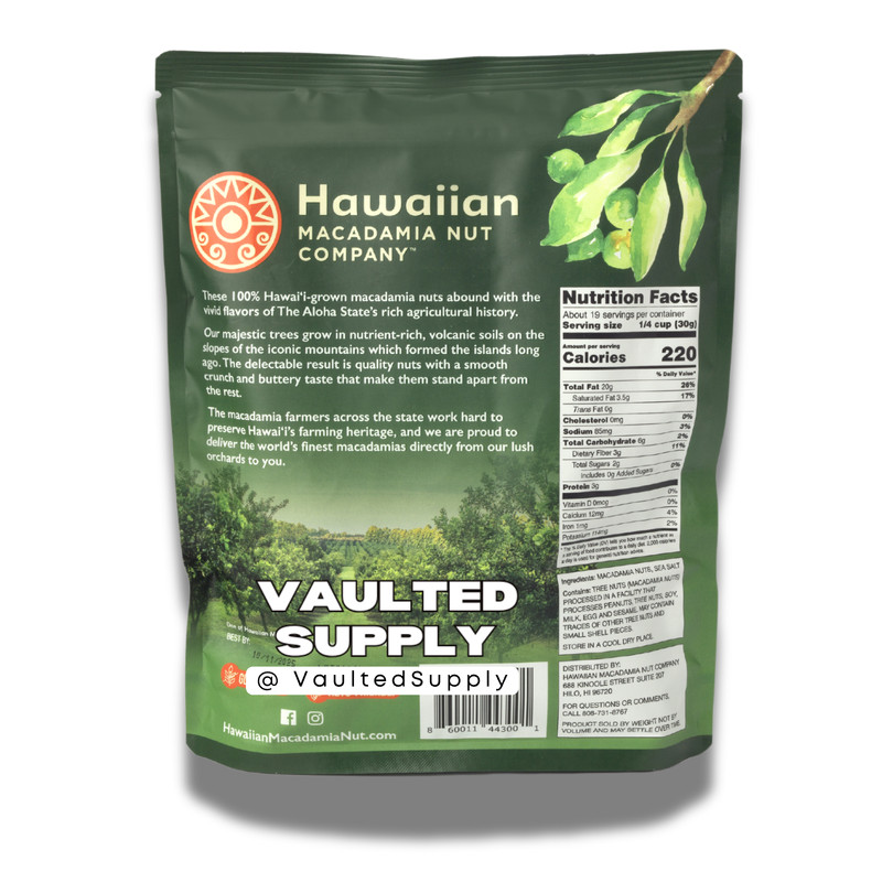 Hawaiian Whole Kernel Macadamia Nuts 20 oz Dry Roasted w/ Sea Salt Premium 03/27 gallery