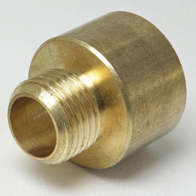 Lamp Pipe Adapter - 1/4ip to 1/8ip Solid Brass Nozzle size 3/8" male 1/2" female gallery