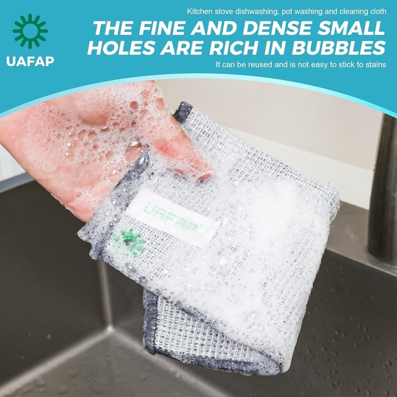 High-Quality, Skin-Friendly Non-Scratch Dishcloths - 12 Pack for Heavy Duty Use gallery