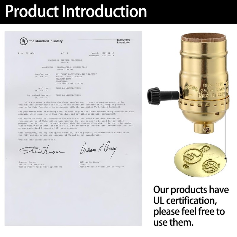 L&M Lamp Socket Replacement, E26 Threaded Base, Turn Knob for ON/Off Light Se... gallery