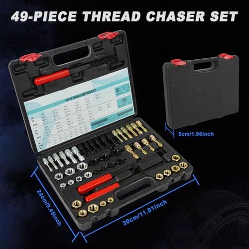 49-Pieces Rethread Repair Tool, Master Thread Rethreading Kit UNC UNF & Metric gallery