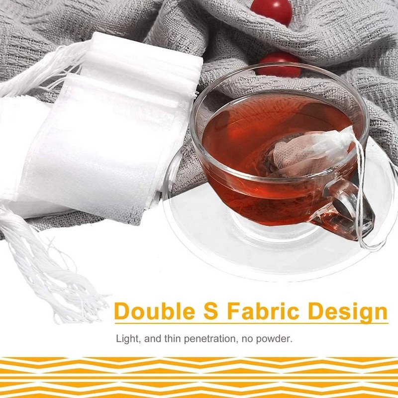 1000pcs Disposable Empty Tea Bag Drawstring Seal Teabags Loose Leaf Tea Filters gallery