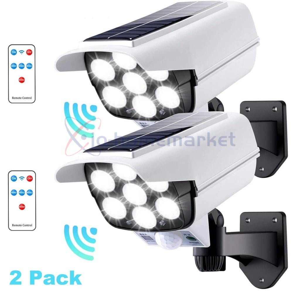 2PC Solar Motion Sensor Lights Outdoor Wireless 77 LED Flood Security Spotlights gallery