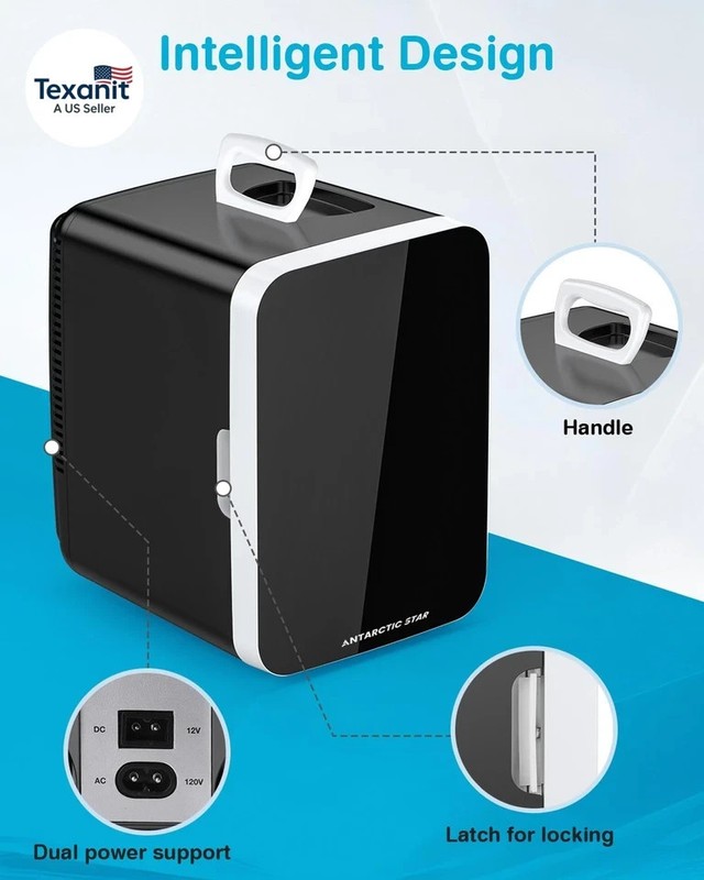 Compact Mini Fridge, 10L Portable Small Refrigerator, 2.6 Gal Mini Fridge with A gallery
