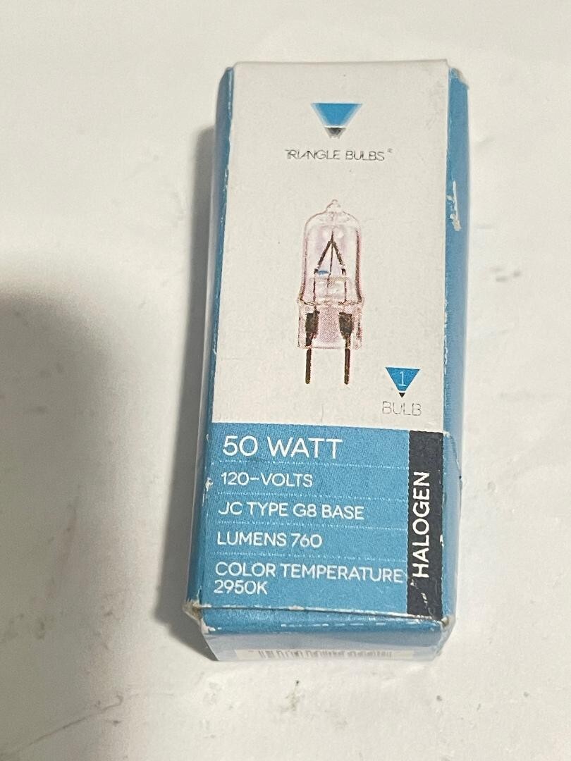 T10049 Triangle Bulbs JC G8 base 50 Watt 760 Lumens Color Temperature 2950K(2B gallery
