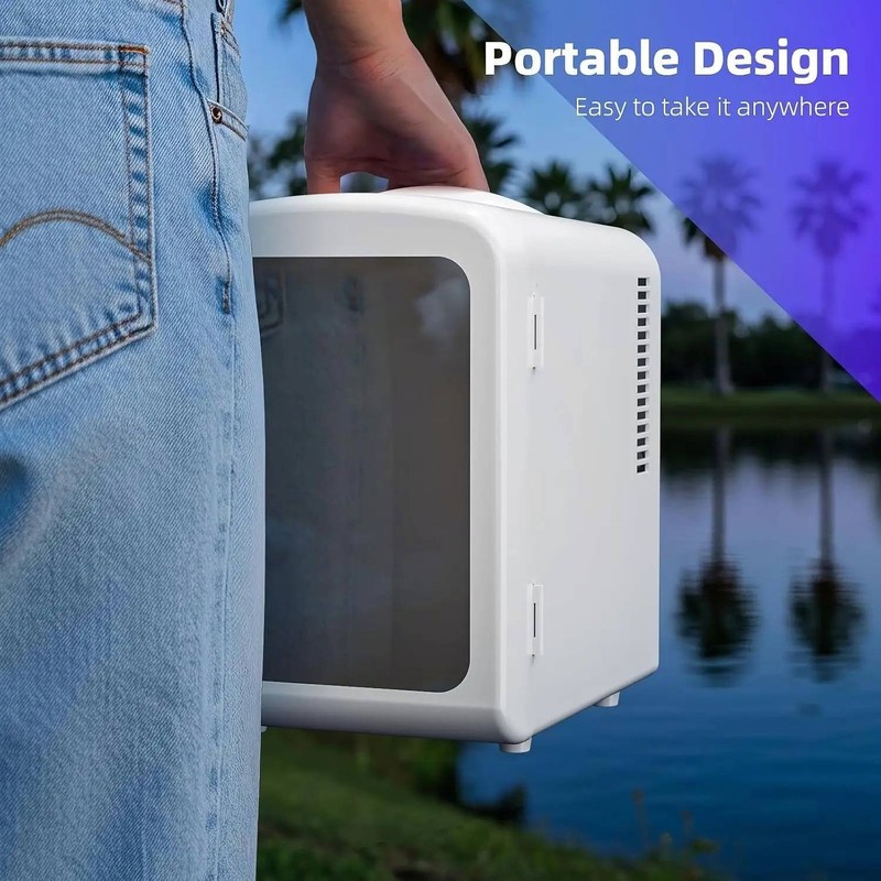 4L Mini Fridge Portable Cooler Beverages Cosmetics and food Compact refrigerator gallery