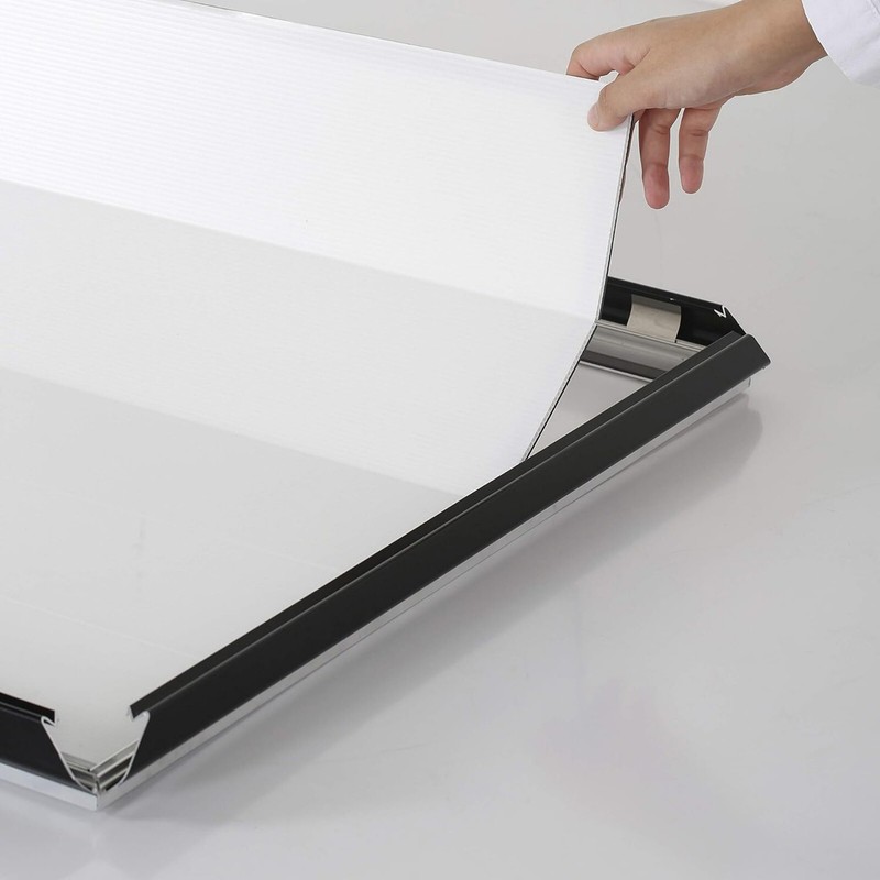 Portable Snap Poster Frame 1.25" Aluminum Front Loading Wall Mount 40x60 Black gallery