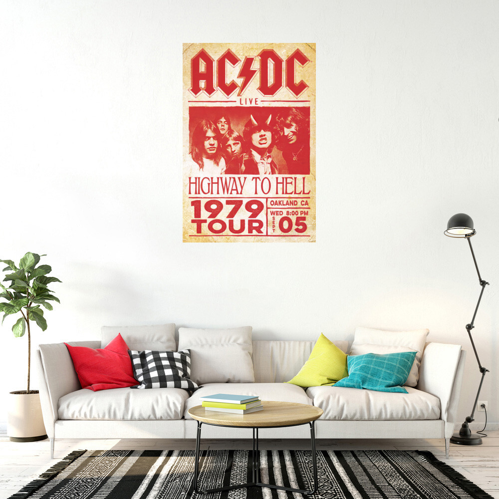AC/DC - Music Poster (Highway To Hell - 1972 Tour Promo Poster) (Size: 24 x 36") gallery