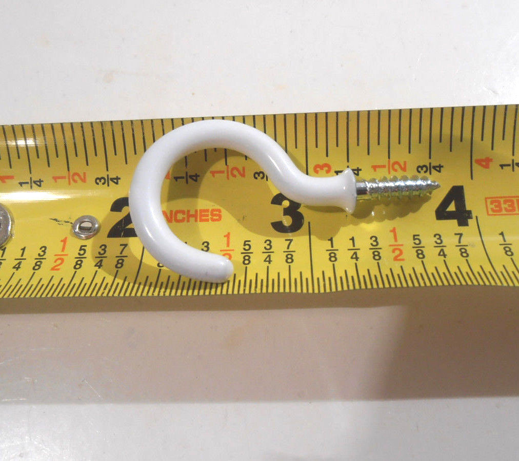 CUP HOOKS 12 Pcs Utility 1-1/4" inch Steel Screw Mount Plant Hanger with Coating gallery