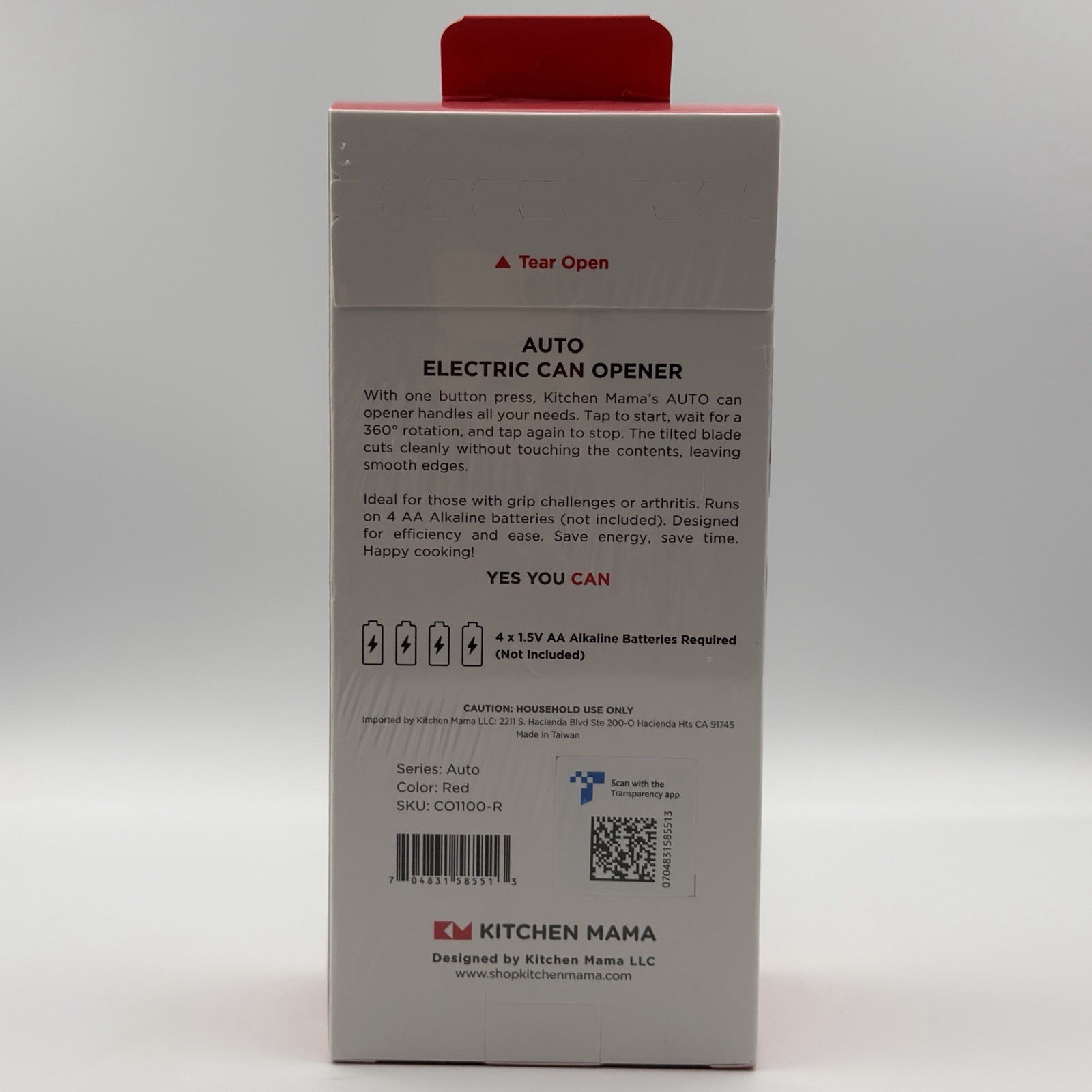 Kitchen Mama Yes You Can - One Touch Electric Can Opener Red gallery