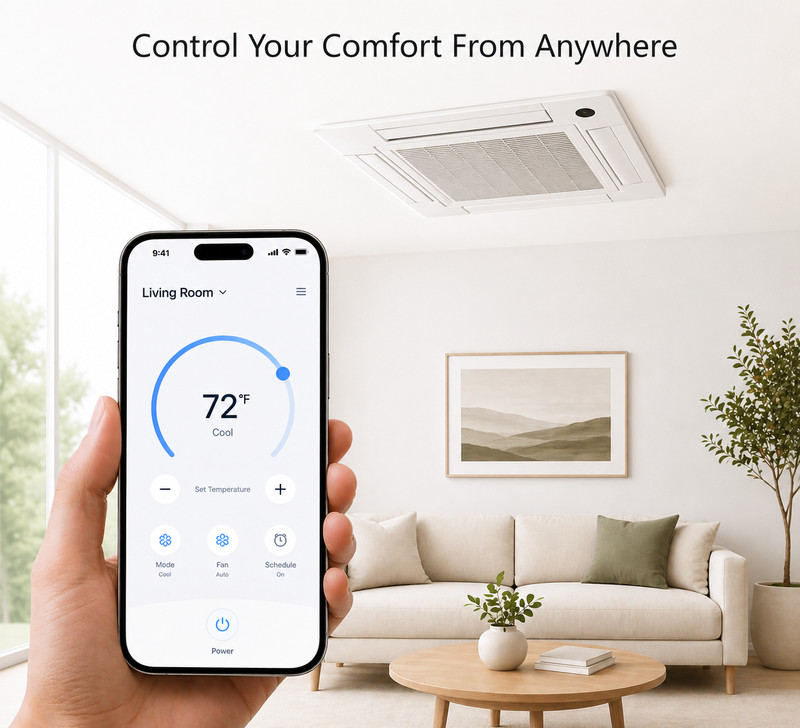 MRCOOL Olympus 5 Zone Ceiling Cassette Mini Split AC Heat Pump System gallery
