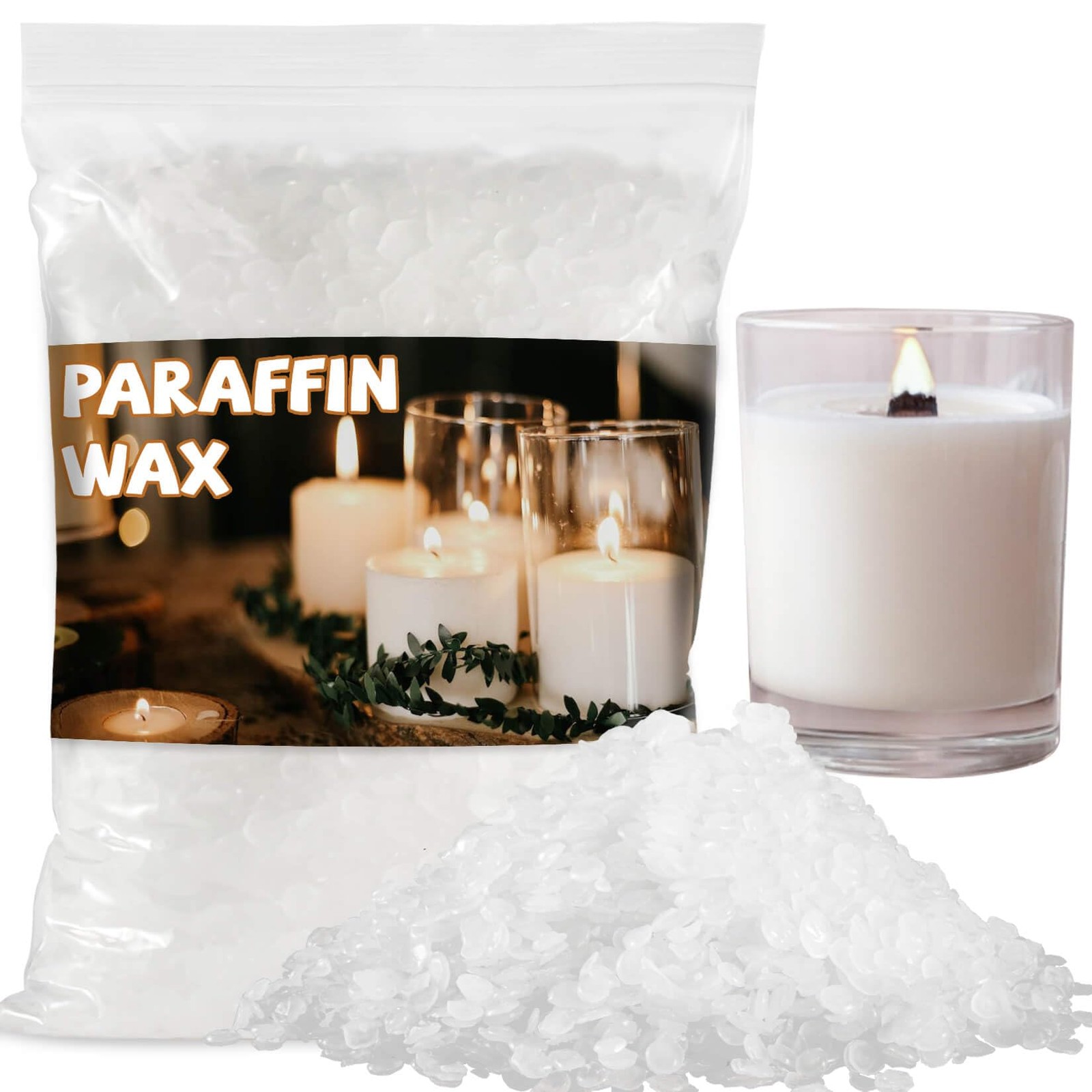 CARGEN 885g Paraffin Wax Pellets - 2LB paraffin wax, White gallery