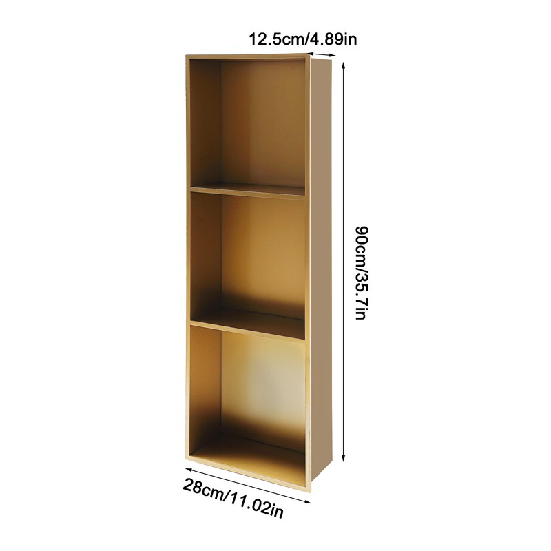 Built-in Shower Shelf 3-layer Durable 28x12.5x90cm Indoor Us gallery