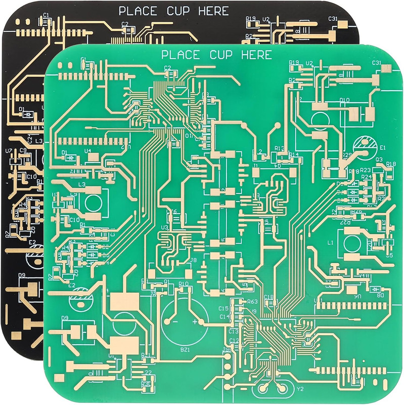 2Pcs Coasters, PCB Coasters Circuit Board Coasters FR-4 Drink Bar Coasters for D gallery