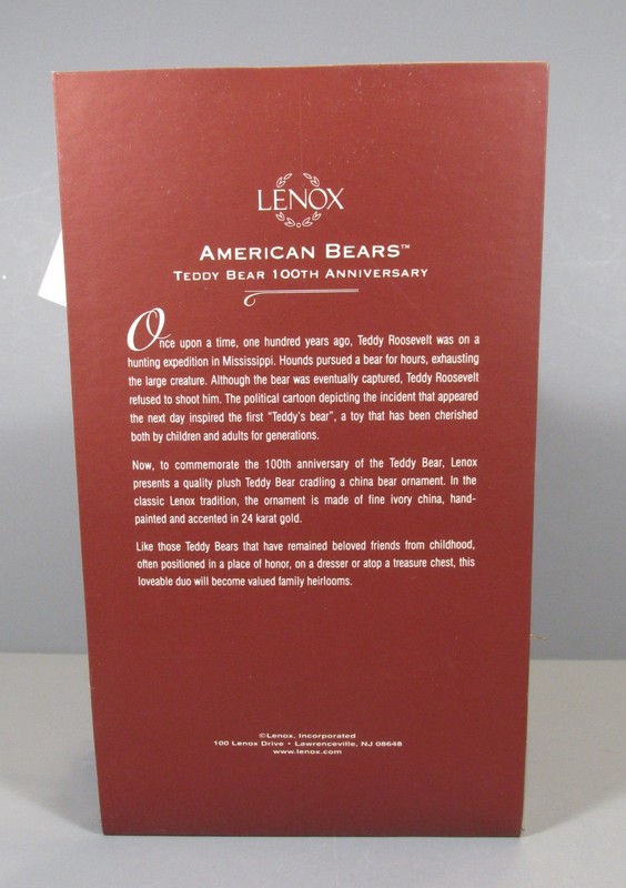 2 Piece Lenox American Bears Plush Bear with Teddy Bear Ornament gallery