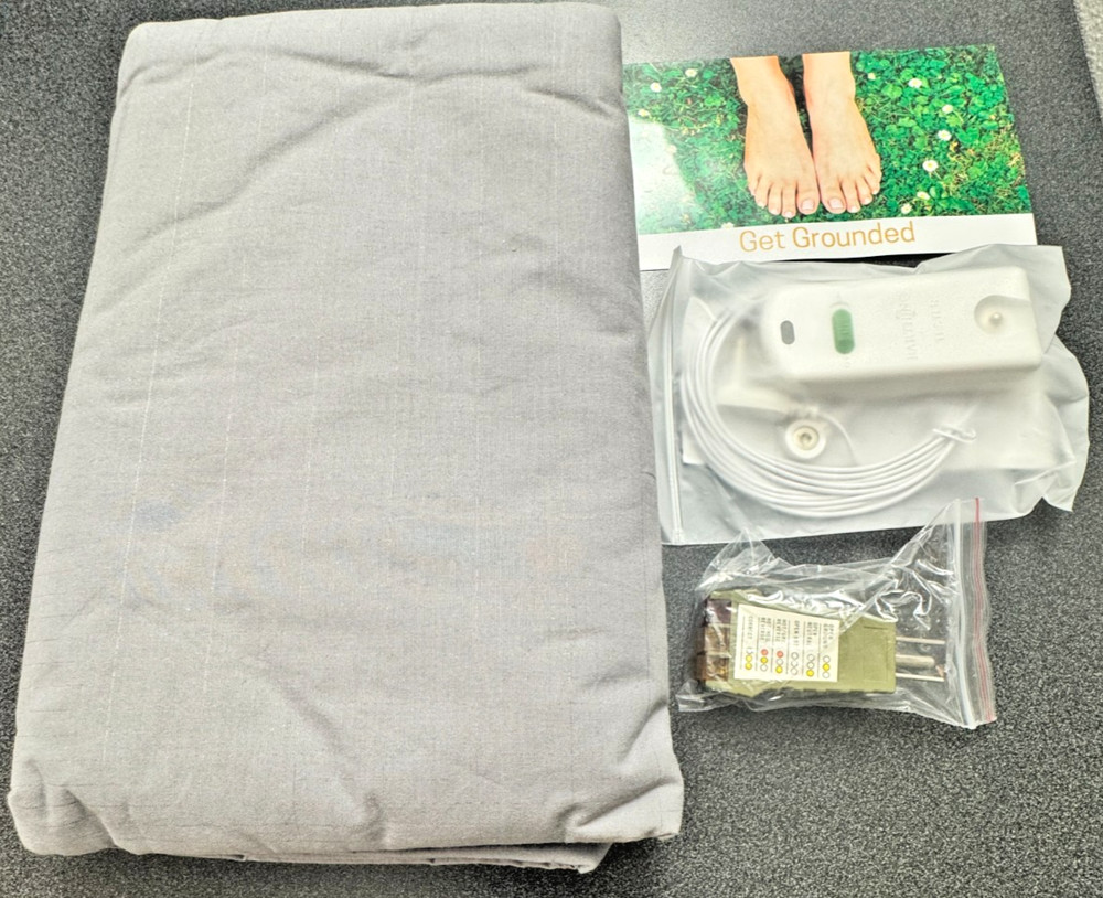 Grounding Fitted Flat King Sheet 10% Silver Fiber Organic Cotton 76x80in
