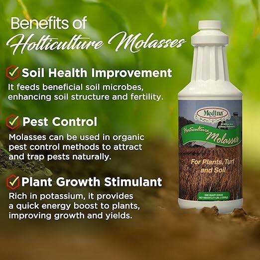 Horticultural Molasses For Plants, Turf, and Soil 32 fl oz by Medina gallery