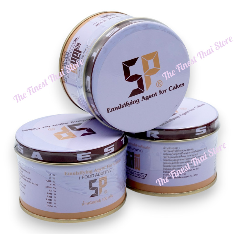 SP EMULSIFYING AGENT for Cakes, Sponge Cake Bakery - 100g Size Bundle of 3 can gallery