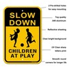 Slow Down Children at Play Signs, 18" 18 x 12 inches, Yellow and Black H4pcs gallery