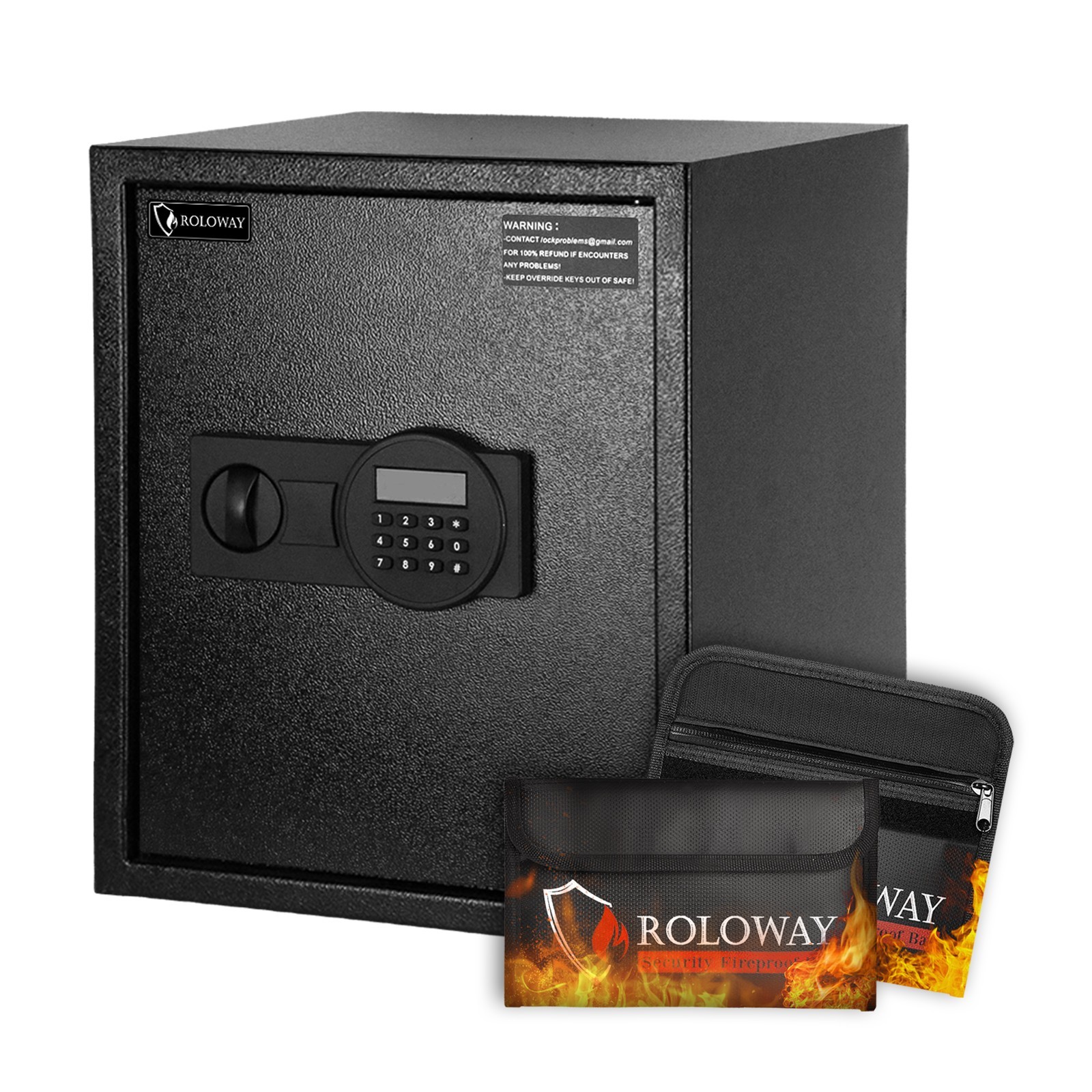 1.5 Cu Ft Digital Safe Box for Home Office Jewelry Cash Alarm 2 Bags Multi-Color gallery