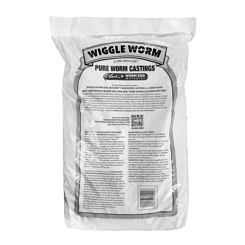 WIGGLE WORM Plus Worm Egg Material Soil Fertilizer For Gardening/Planting, 40 lb gallery