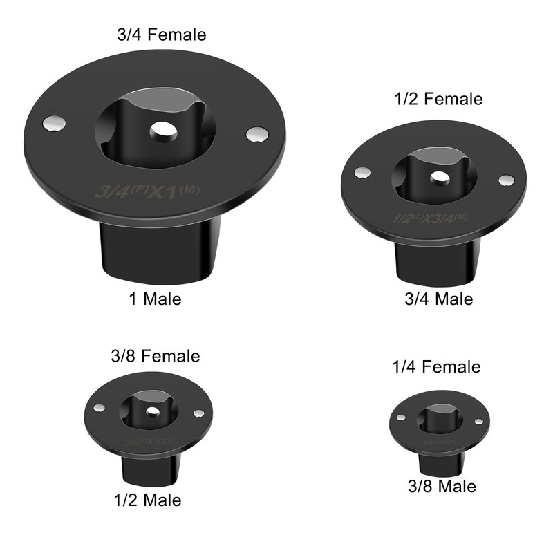 4xLow Profile Impact Socket Adapter Drive Ratchet Reducer 1/4" 3/8" 1/2" 3/4" 1" gallery