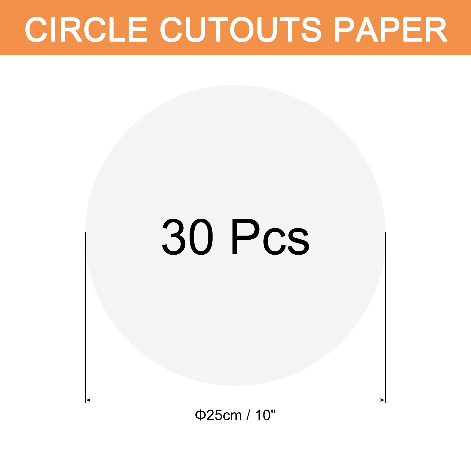 30 PCS White Color Circle Cutouts Paper 10 Inch Round Cutouts gallery