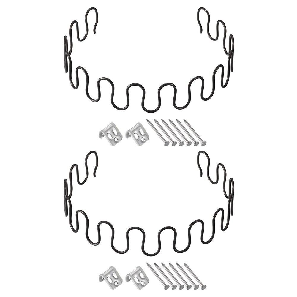 2Pack 23.6" Round Sofa Spring Replacement Kit for Furniture Couch Repair, Black