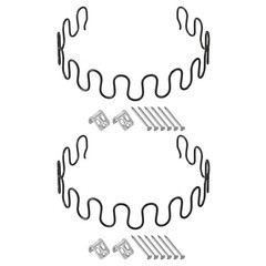 2Pack 23.6″ Round Sofa Spring Replacement Kit for Furniture Couch Repair, Black