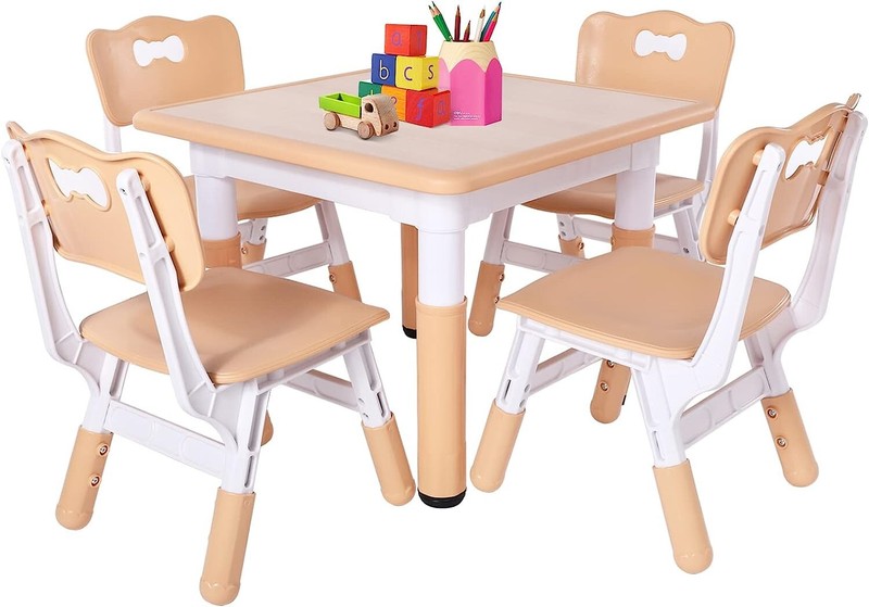 Sturdy & Versatile Height Adjustable Kids Table - Ages 3-8 - CPC & CE Approved gallery
