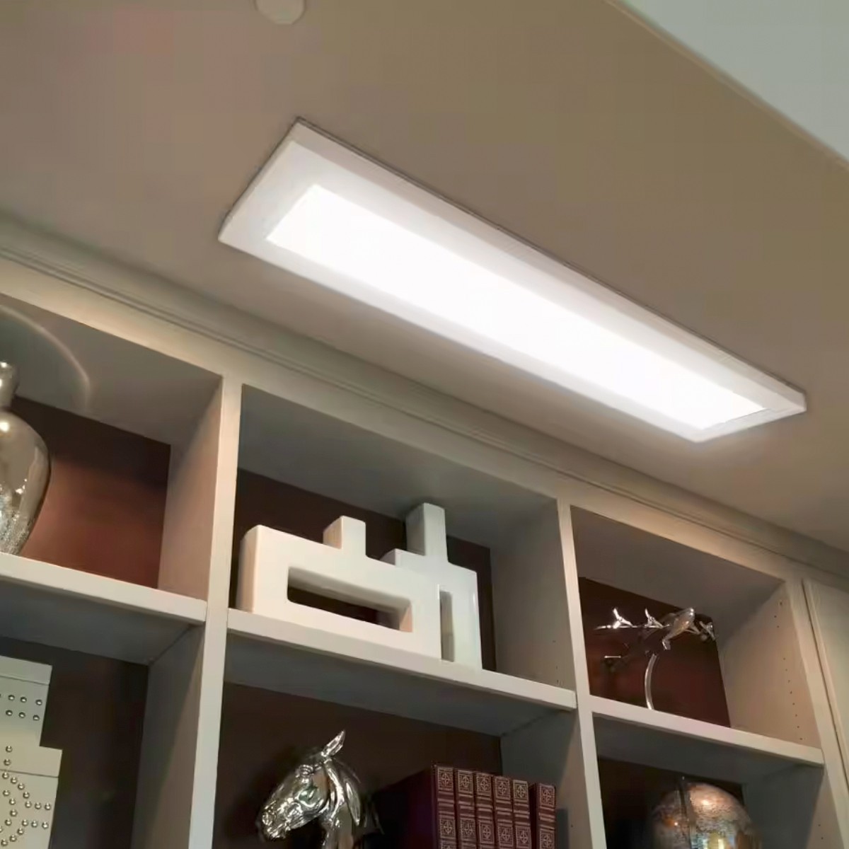 Commercial Electric White 6"x 2 ft. LED Dimmable Integrated Panel Flush Mount gallery