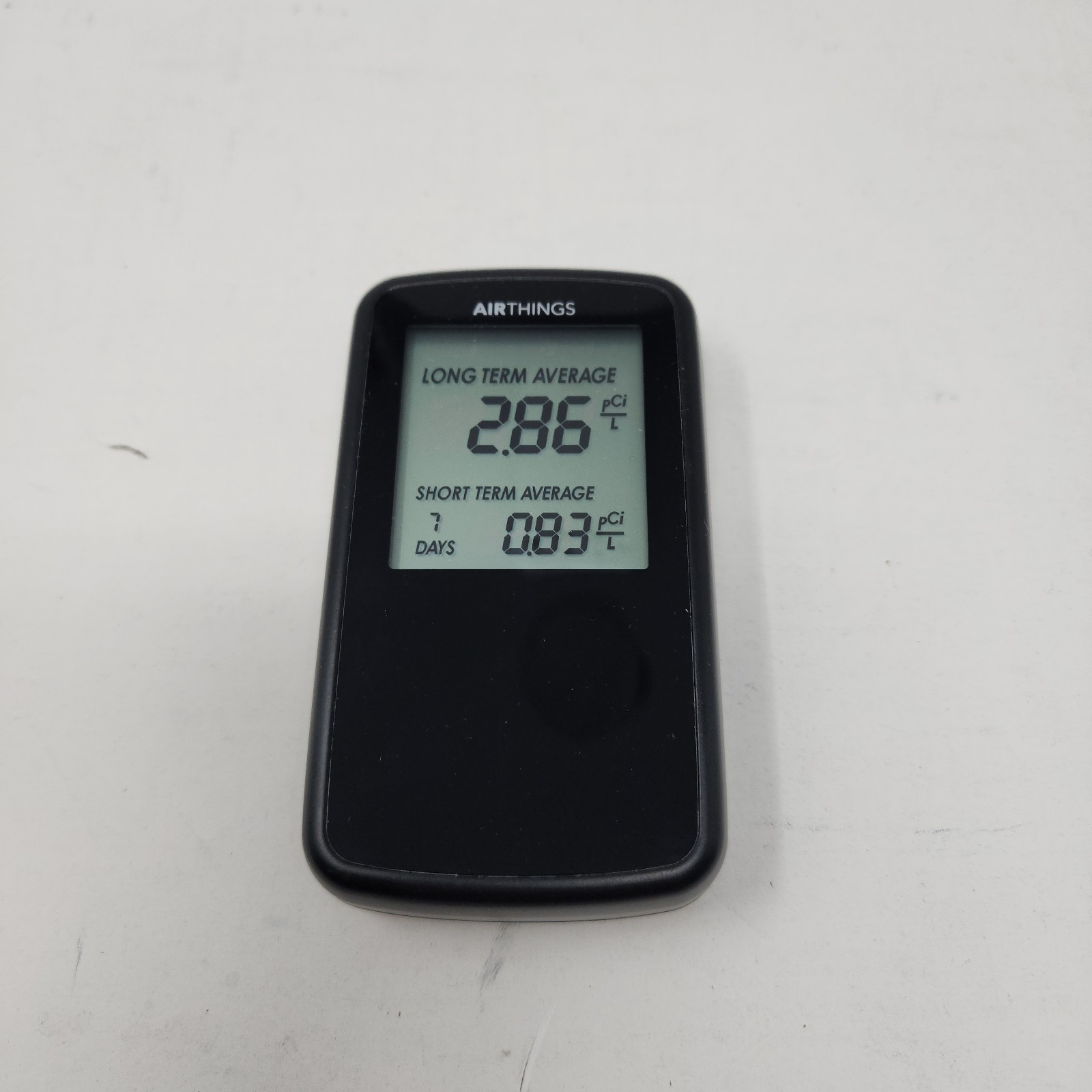 Used Airthings 2350 Battery Operated Digital Radon Detector LED Display Portable gallery